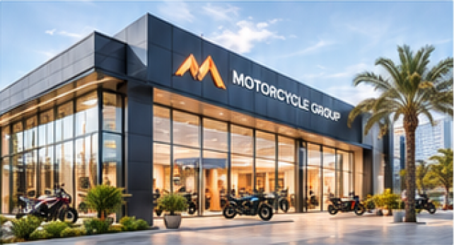 Riders preparing their motorcycles